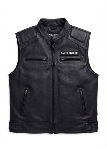 Harl___-Dav____ men's leather motorcycle vest