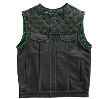 Emerald Archer Vest Men's Motorcycle Leather Vest