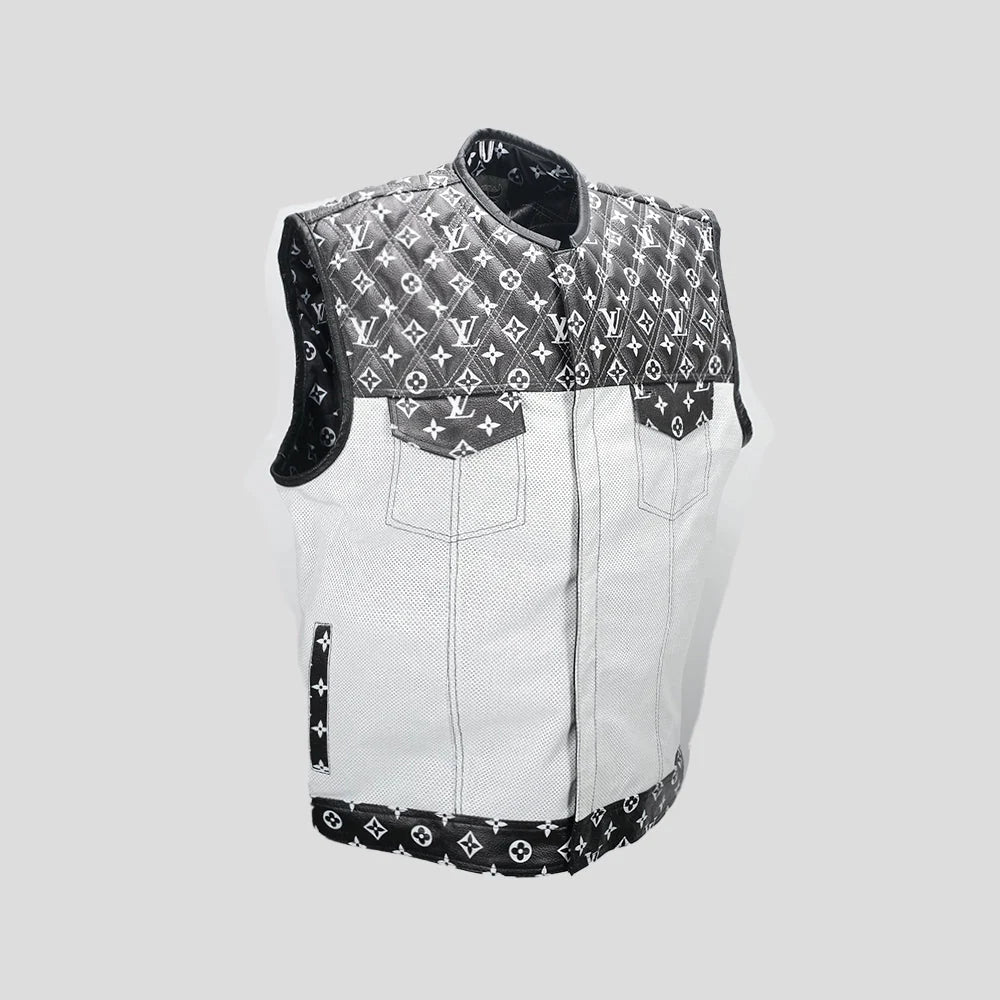 lo**** Vui**** Leather Motorcycle Vest