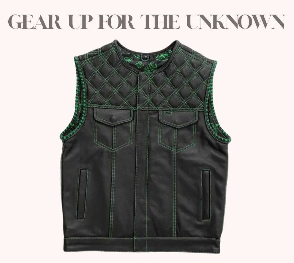 Emerald Archer Vest Men's Motorcycle Leather Vest