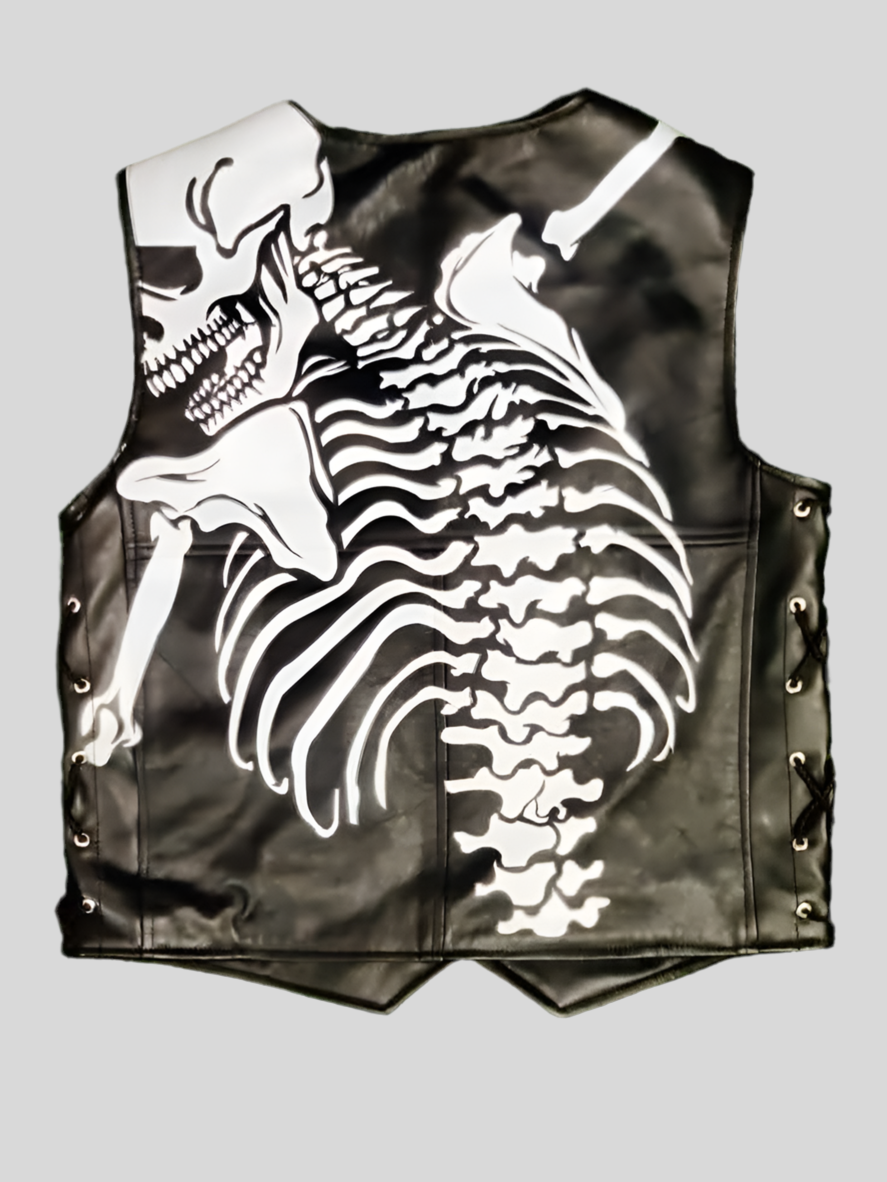 Shadow Weaver Black Leather Vest.
