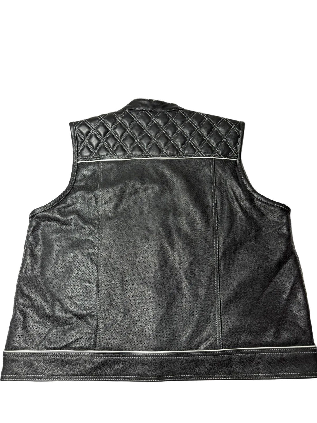 WW Black Club style Perforated Leather Vest