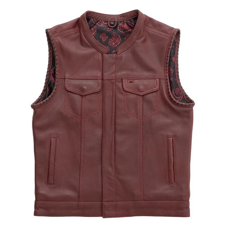 Hunt Club Ox Blood Leather Vest – Bold &amp; Timeless